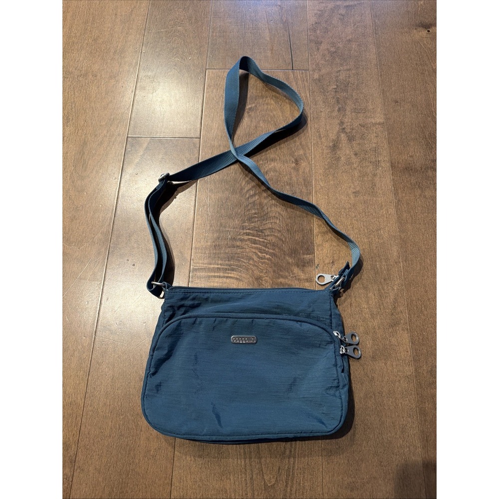 Baggallini Pacific Blue Joey Crossbody Bag Lightweight Travel Purse Nylon
